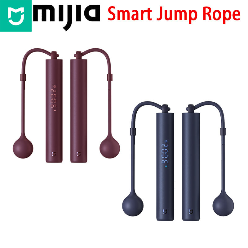Smart Jump Rope Digital Counter - Xiaomi Mijia スマート縄跳び Bluetooth5.0 デジタルカウンターアプリ制御カロリー計算スポーツフィットネスエクササイズ減量