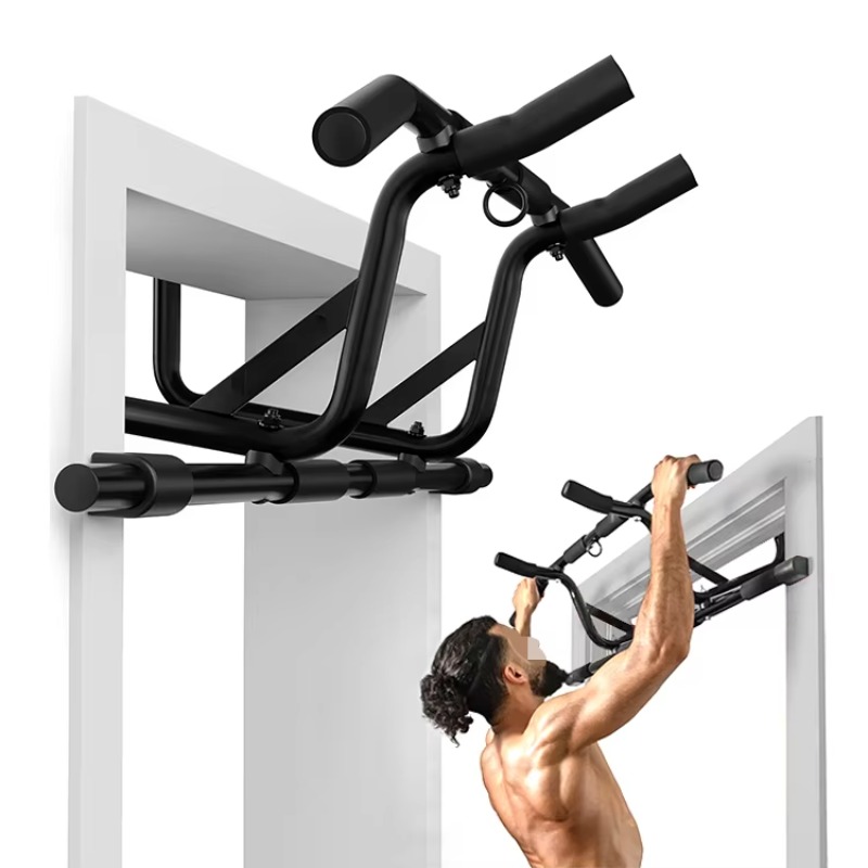 Door Pull Up Bar No Screw - 工場直販のプロ仕様ネジと滑り止め付きドアプルアップバー（パッド入りハンドル付き）