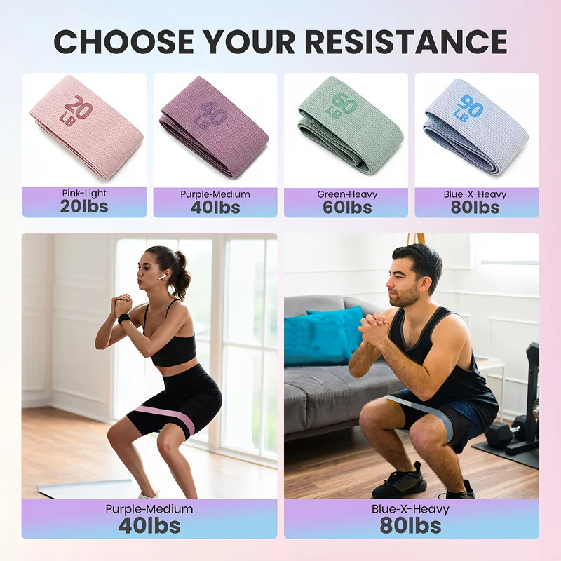 Pilates Bar Kit With Resistance Bands - 20-90LB ファブリック弾性バンド フィットネス抵抗バンド ヨガ ピラティス 股関節ストレッチバンド