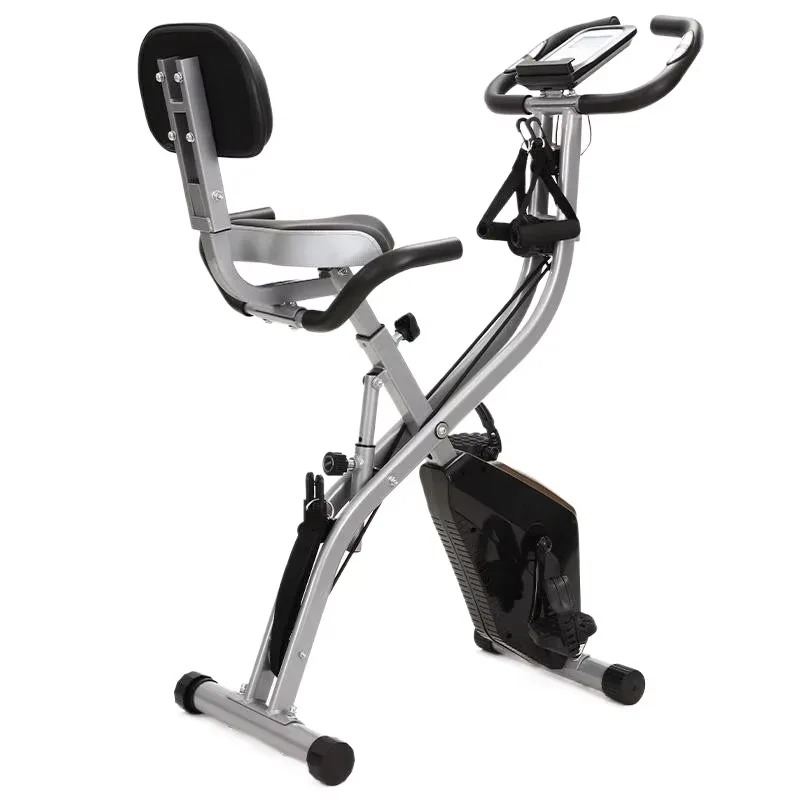 Exercise Bike Magnetic Resistance - ポータブル折りたたみ式室内ホームジムエクササイズバイク - 家庭用磁気抵抗バイク スピニングトレーニング用