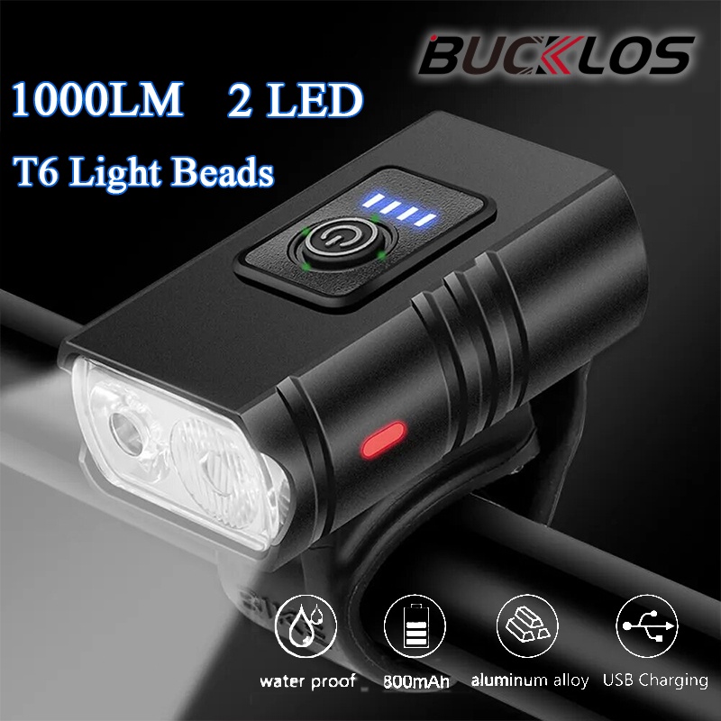 Rechargeable Bicycle Headlight 1000 Lumen - 自転車ライト 1000 ルーメン 2500mAh ロードバイク懐中電灯 USB