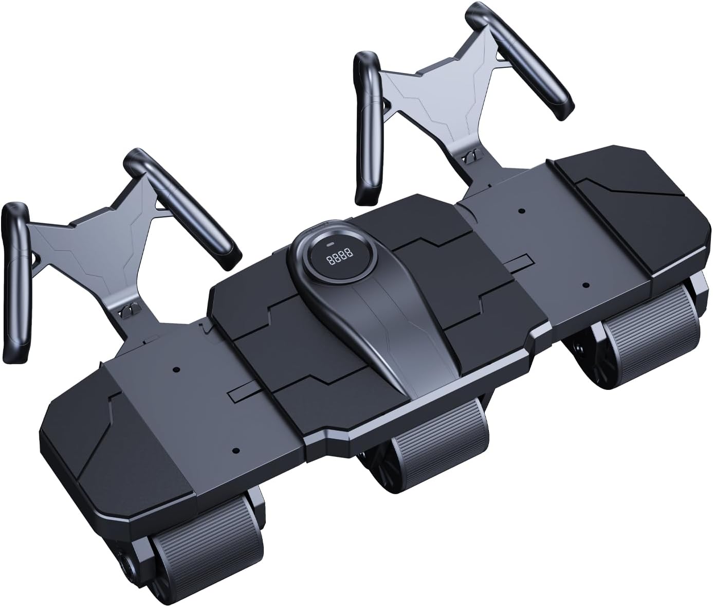 Ab Roller Wheel With Elbow Support - 2025年新型腹筋ローラー（6輪、肘サポート付き）- 自動リバウンド腹筋ローラー、デュアルユースのアップグレード版