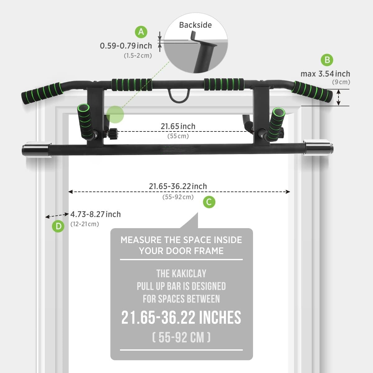 Door Pull Up Bar No Screw - ウェルショー スポーツ ドアウェイ プルアップバー チンニングバー ディップスバー