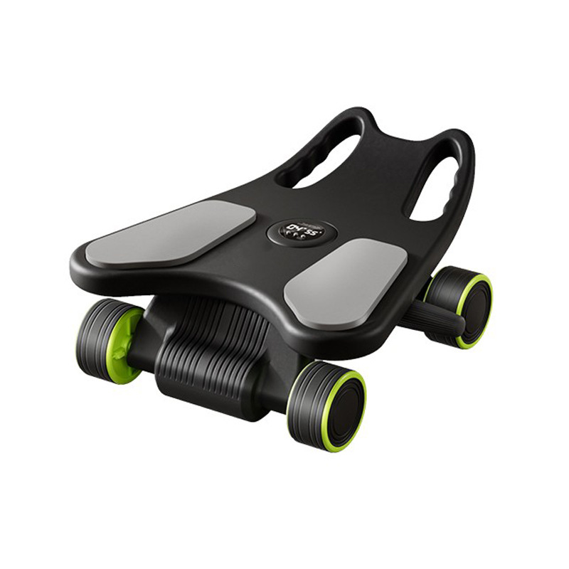 Ab Roller Wheel With Elbow Support - 肘サポート付きアブローラー、アブローラーボード、4輪付きコアトレーニングマシン、膝パッド付きミニピラティスリフォーマー（ホームジム用）