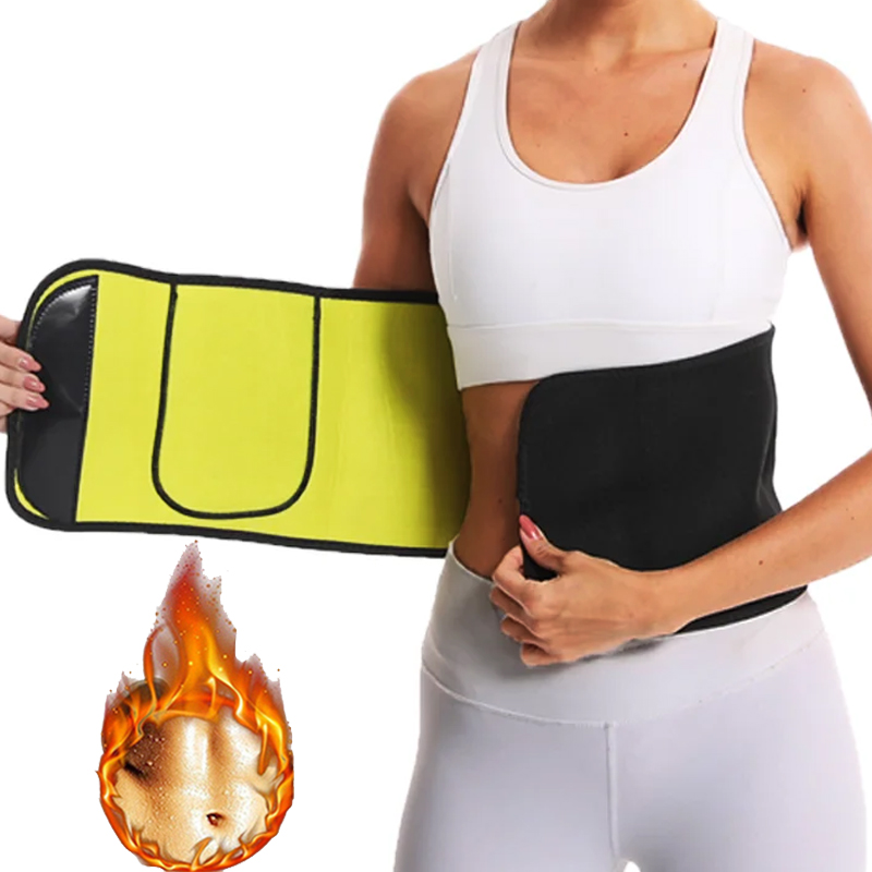 Sweat Waist Trainer Belt Neoprene - 女性ウエストトリマーベルトスリムボディシェイパーニッパーおなかコントロールネオプレンサウナ汗ラップ胃トレーニング用トリマーベルト