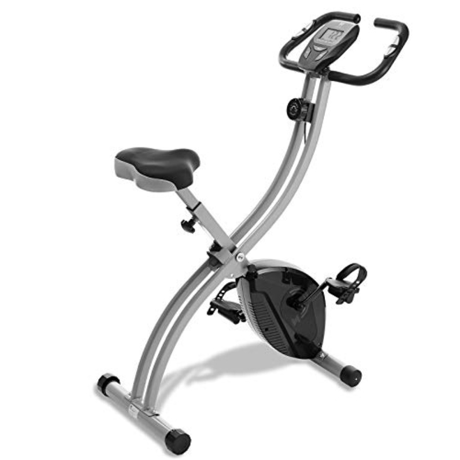 Exercise Bike Magnetic Resistance - インドアサイクリングバイク - 磁気抵抗付き折りたたみ式自転車、スチールフレーム、ブラック、省スペース設計