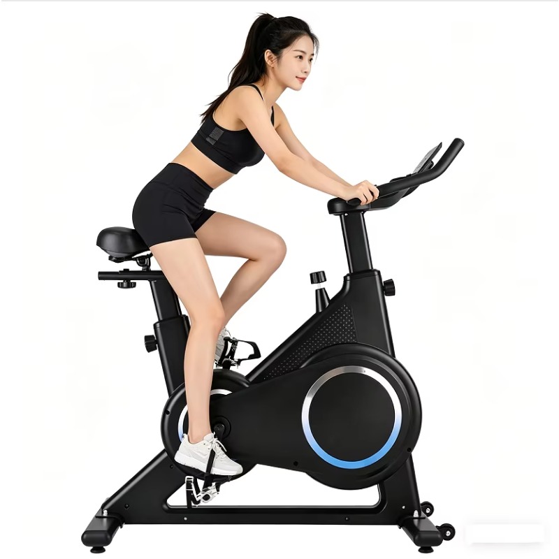Exercise Bike Magnetic Resistance - 磁気抵抗式スピンバイク、快適なシート、静かでスムーズな走行構造、室内での日常的なフィットネスやボディシェーピングに最適