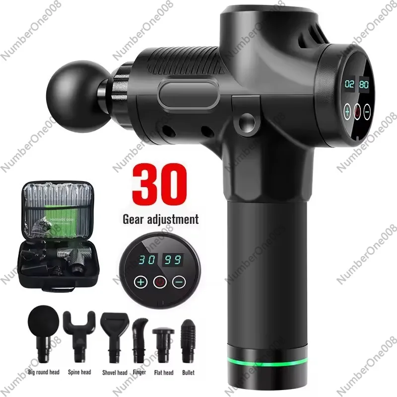 Electric Massage Gun Deep Tissue - マッサージガン 筋肉リラックス器、家庭用ジムや運動後の回復に最適な8種類のヘッド付きハンドヘルド電動ディープティシューマッサージャー
