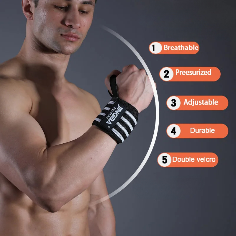 1Pc リストバンド手首サポートブレースストラップ強度重量挙 - Wrist Wraps Weightlifting Support のレビューと価格