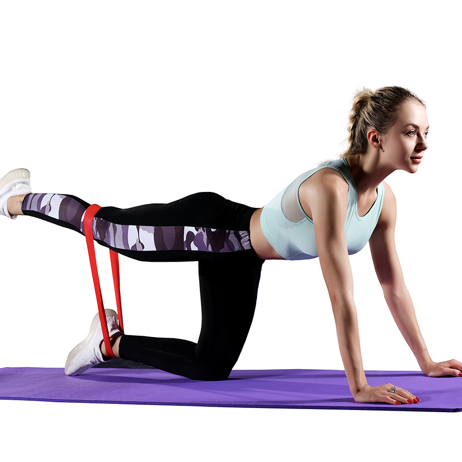 フィットネス抵抗ループバンド、ゴム製弾性エクササイズバンド、 - Pilates Bar Kit With Resistance Bands のレビューと価格