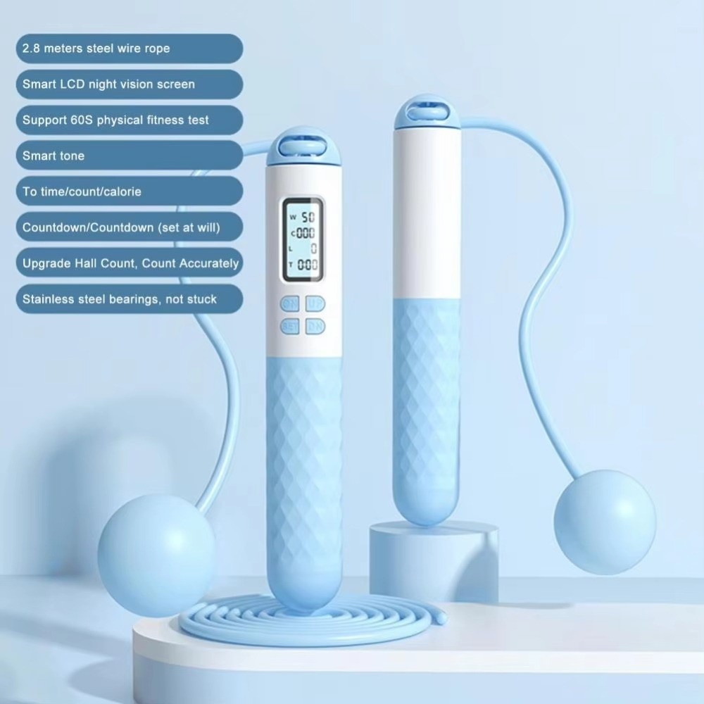 ポータブルコードレスロープレス縄跳び、滑り止め、減量用、カウ - Smart Jump Rope Digital Counter のレビューと価格