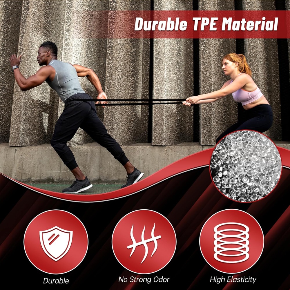 プルアップアシスタンスバンド、5段階の抵抗バンド（トレーニン - Resistance Bands Set With Handles のレビューと価格