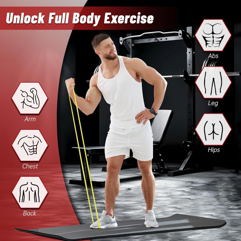 プルアップアシスタンスバンド、5段階の抵抗バンド（トレーニン - Resistance Bands Set With Handles のレビューと価格