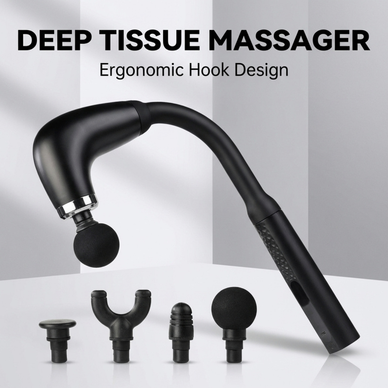 電動筋膜リリースガン（4種類のヘッド付き）、深部組織パーカッ - Electric Massage Gun Deep Tissue のレビューと価格