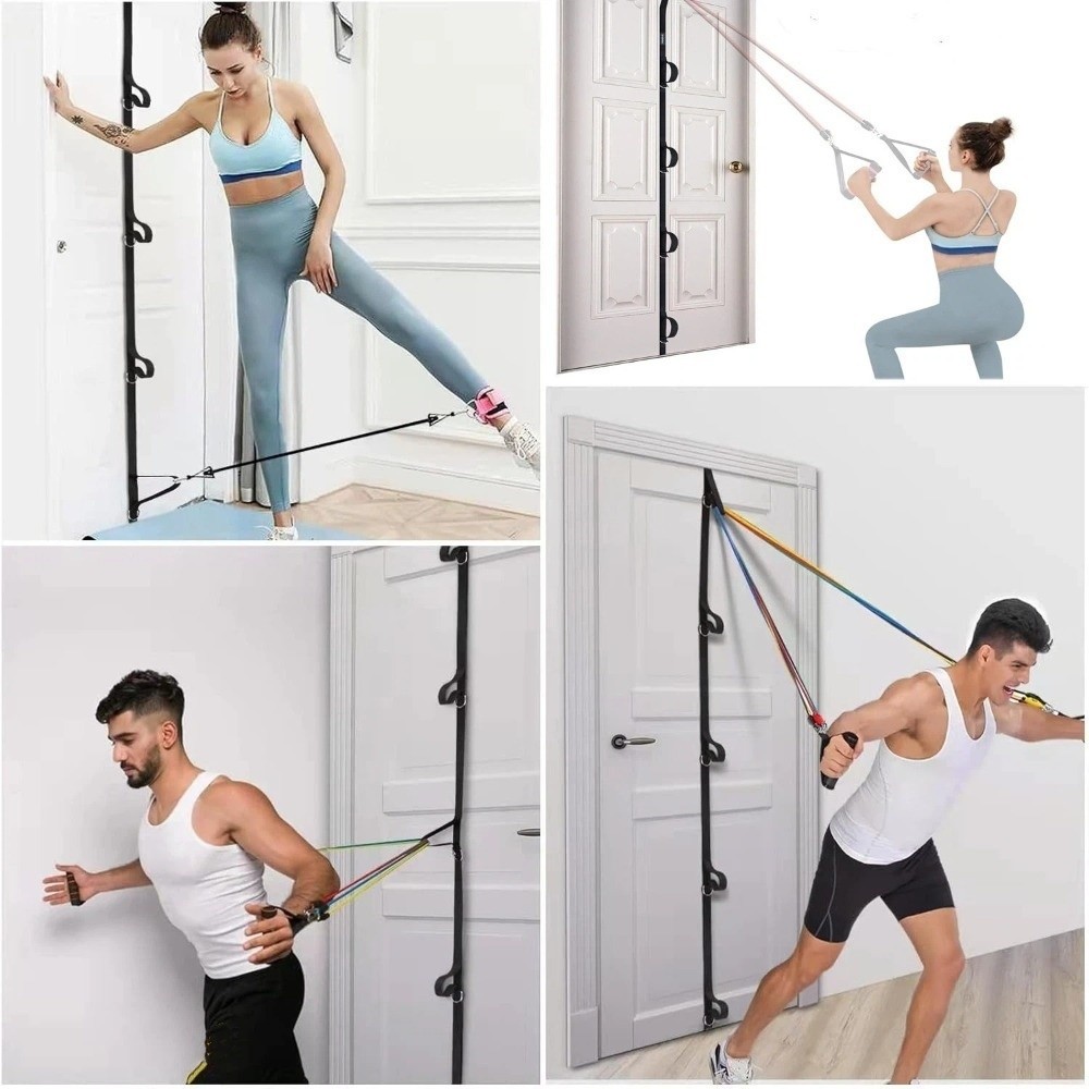 ホームフィットネス ドアアンカーストラップ 穴あけ不要 エク - Resistance Bands Set With Handles のレビューと価格