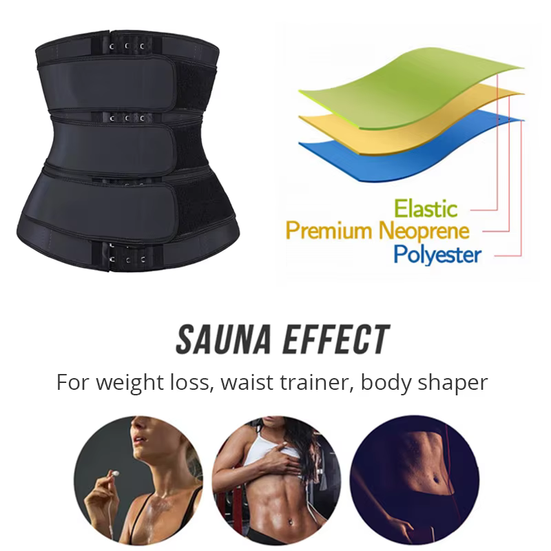 女性の調節可能なブレストおなかコントロールウエストベルトシェ - Sweat Waist Trainer Belt Neoprene のレビューと価格