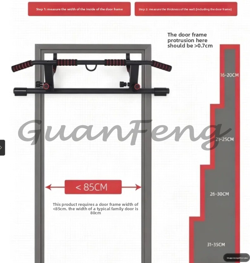 ドアフレーム用ネジ不要懸垂・チンアップ・ディップバー、ドア枠 - Door Pull Up Bar No Screw のレビューと価格