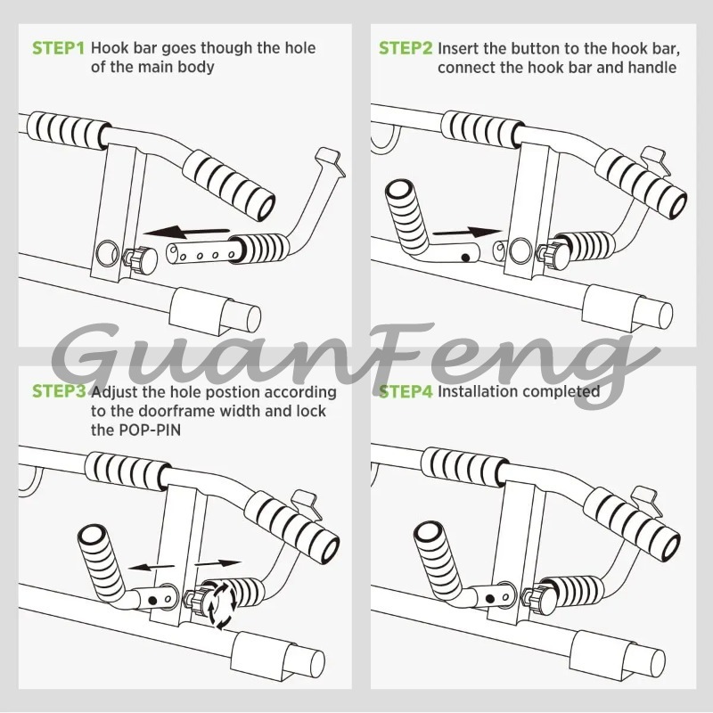 ドアフレーム用ネジ不要懸垂・チンアップ・ディップバー、ドア枠 - Door Pull Up Bar No Screw のレビューと価格