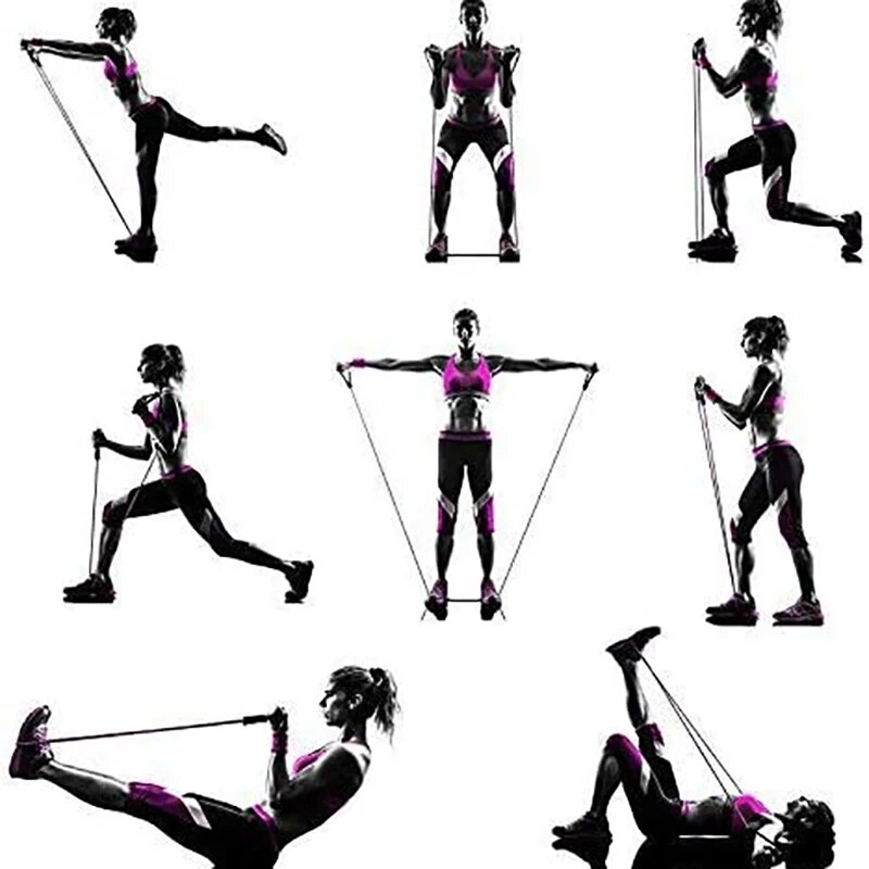 ハンドル付きレジスタンスバンド、エクササイズバンド、男性女性 - Resistance Bands Set With Handles のレビューと価格