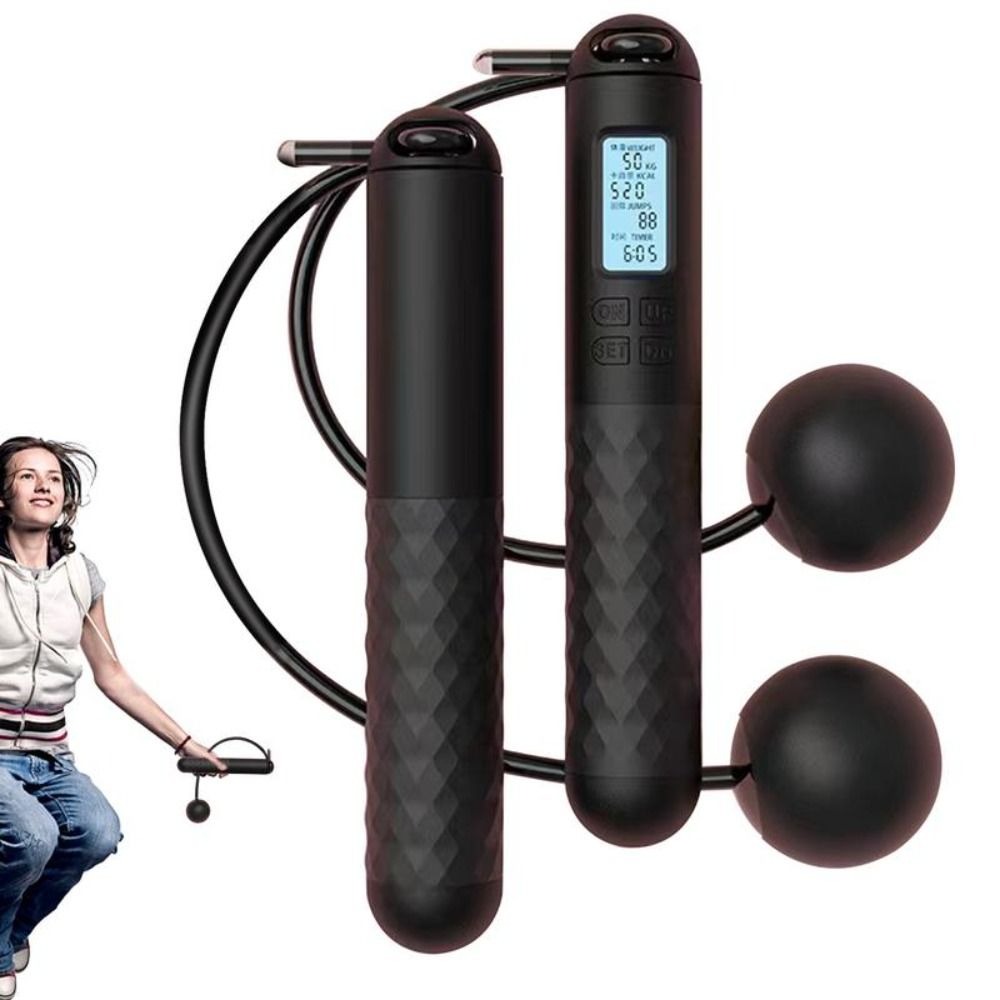 コードレスロープレス縄跳び 滑り止め減量カウント縄跳び カウ - Smart Jump Rope Digital Counter のレビューと価格