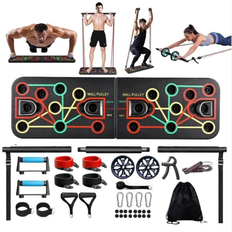 多機能プッシュアップボード ピラティスバーセット レジスタン - Pilates Bar Kit With Resistance Bands のレビューと価格