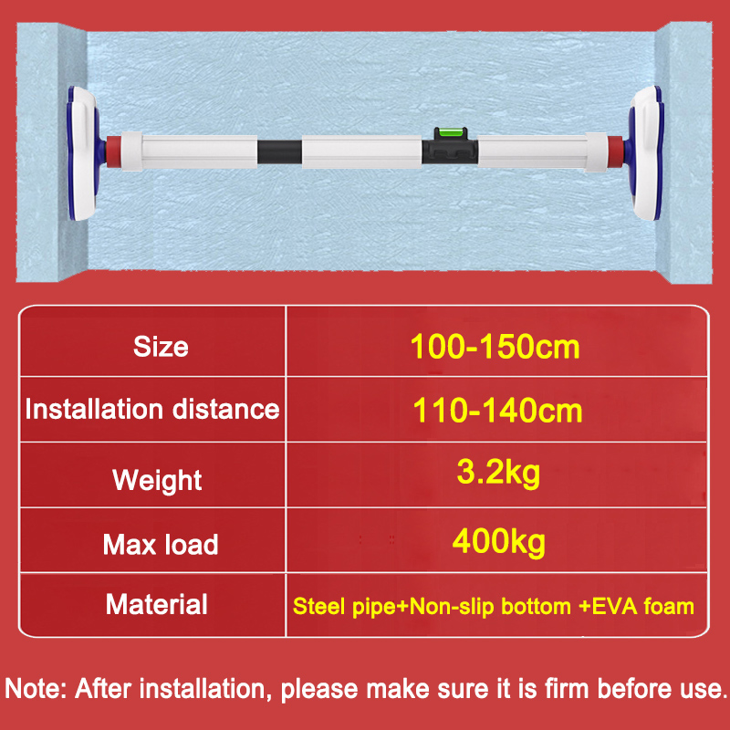 100-150cm ドア枠用懸垂バー、筋力トレーニング懸垂バ - Door Pull Up Bar No Screw のレビューと価格