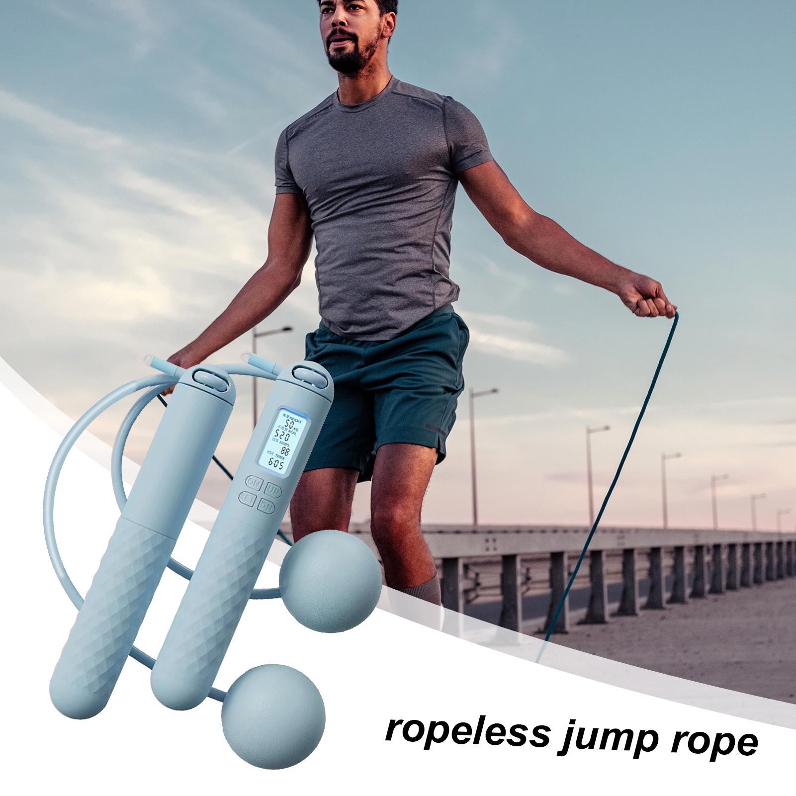 カウンター付きロープレス縄跳び フィットネスウェイト付き縄跳 - Smart Jump Rope Digital Counter のレビューと価格