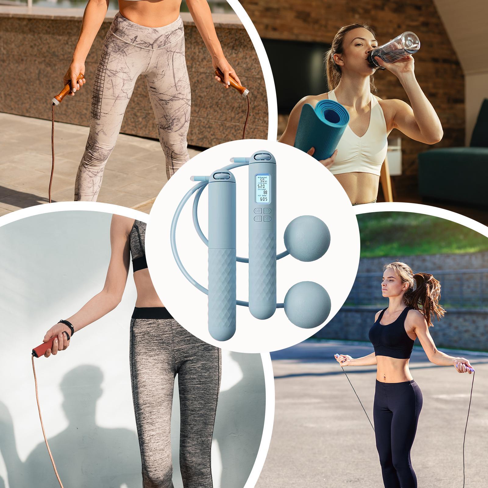 カウンター付きロープレス縄跳び フィットネスウェイト付き縄跳 - Smart Jump Rope Digital Counter のレビューと価格
