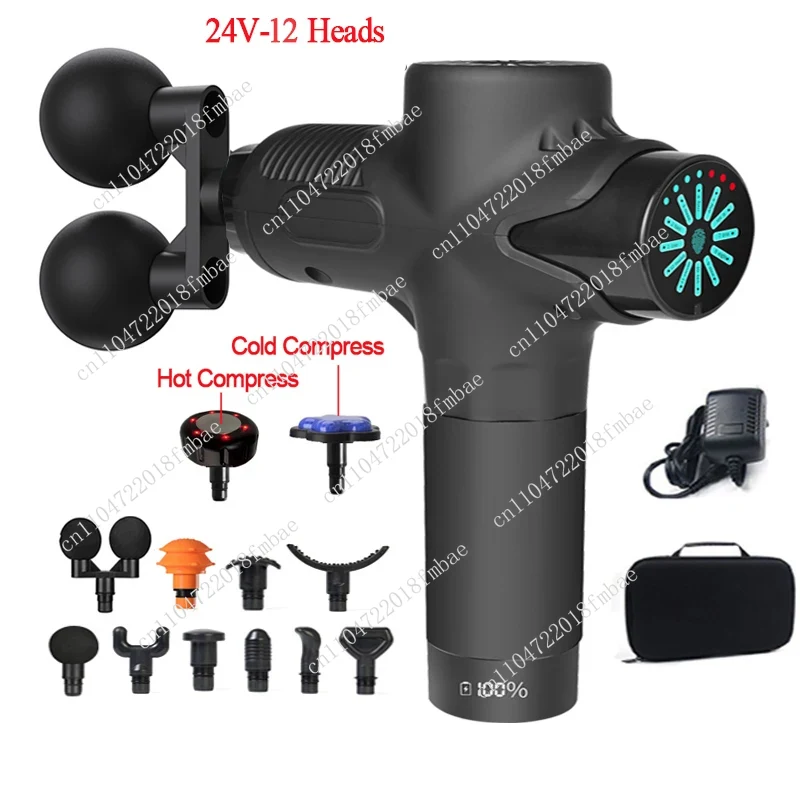 24Vプロ仕様温冷圧縮電動マッサージガン 12種類の高周波筋 - Electric Massage Gun Deep Tissue のレビューと価格