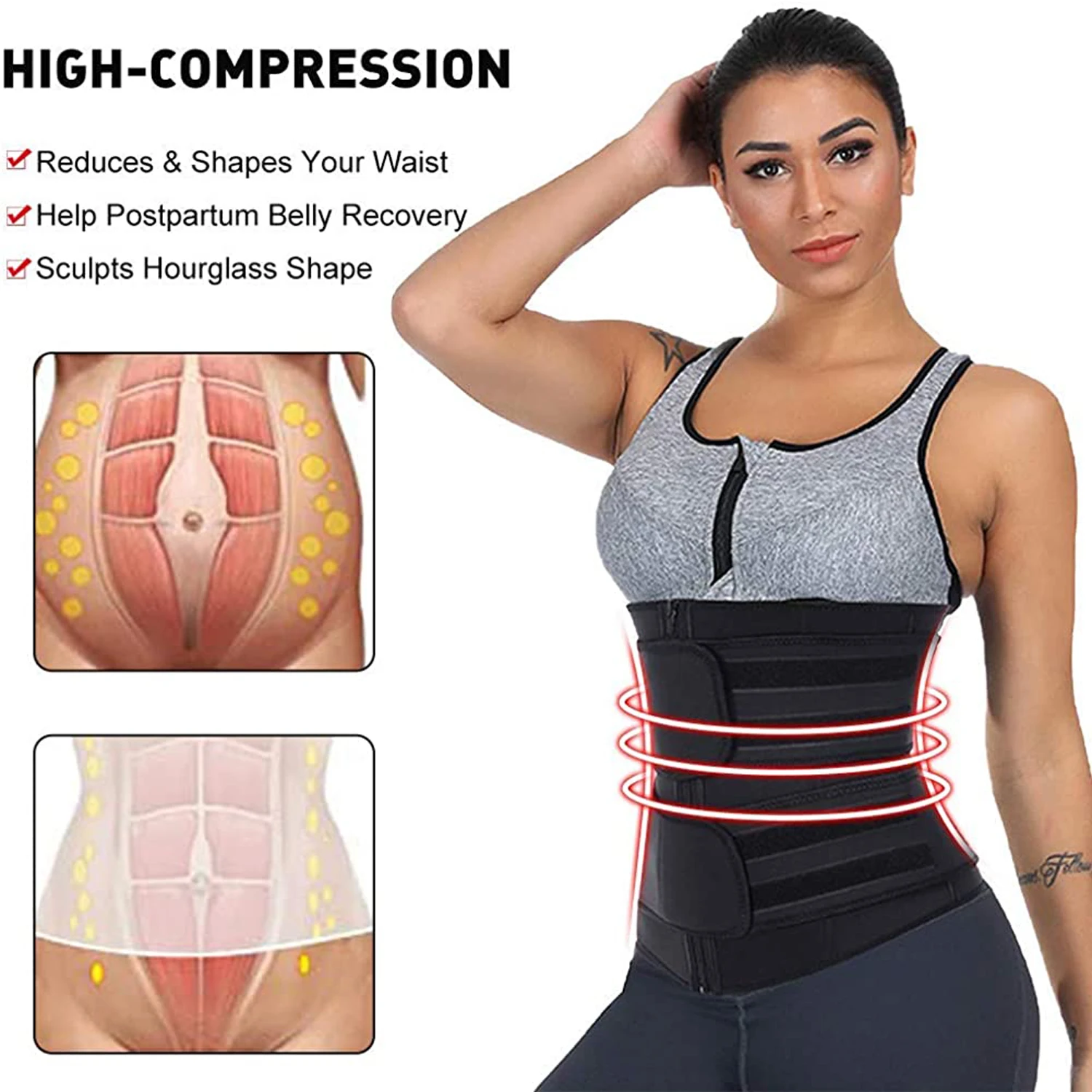ネオプレン ウエスト トレーナー ワークアウト トリマー ベ - Sweat Waist Trainer Belt Neoprene のレビューと価格