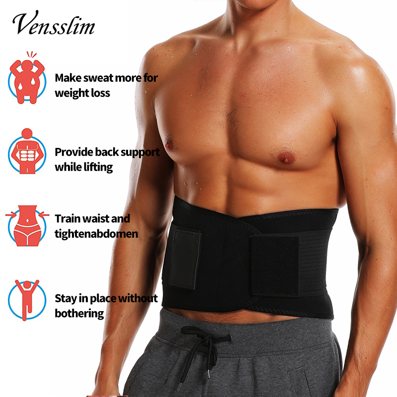 Vensslim 痩身圧縮サウナ汗トリマーベルト男性ウエスト - Sweat Waist Trainer Belt Neoprene のレビューと価格