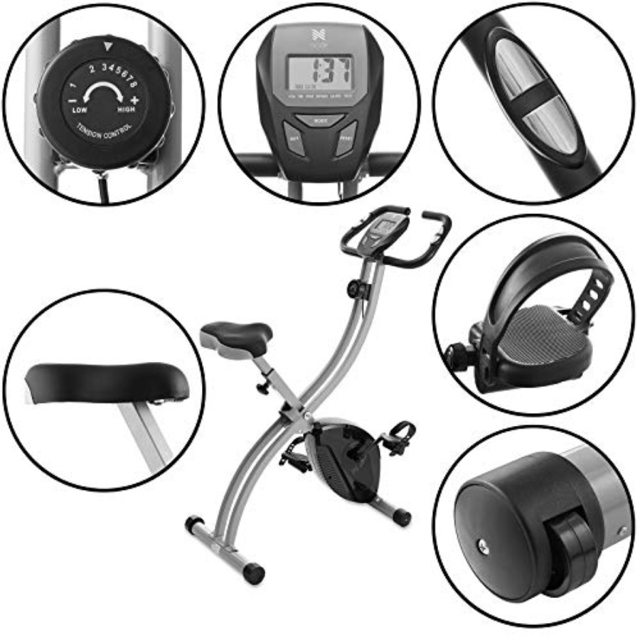 インドアサイクリングバイク - 磁気抵抗付き折りたたみ式自転 - Exercise Bike Magnetic Resistance のレビューと価格