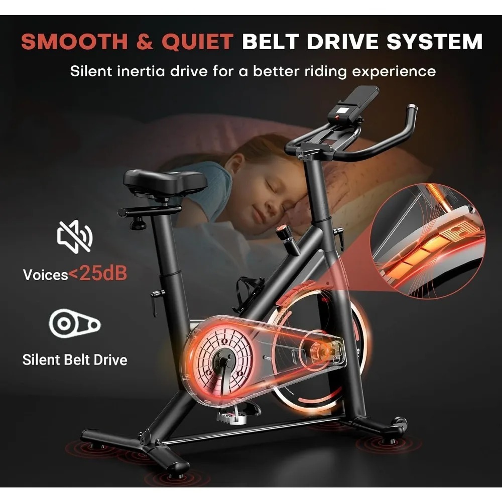 調整可能な磁気抵抗式ステーショナリーエクササイズバイク、アプ - Exercise Bike Magnetic Resistance のレビューと価格