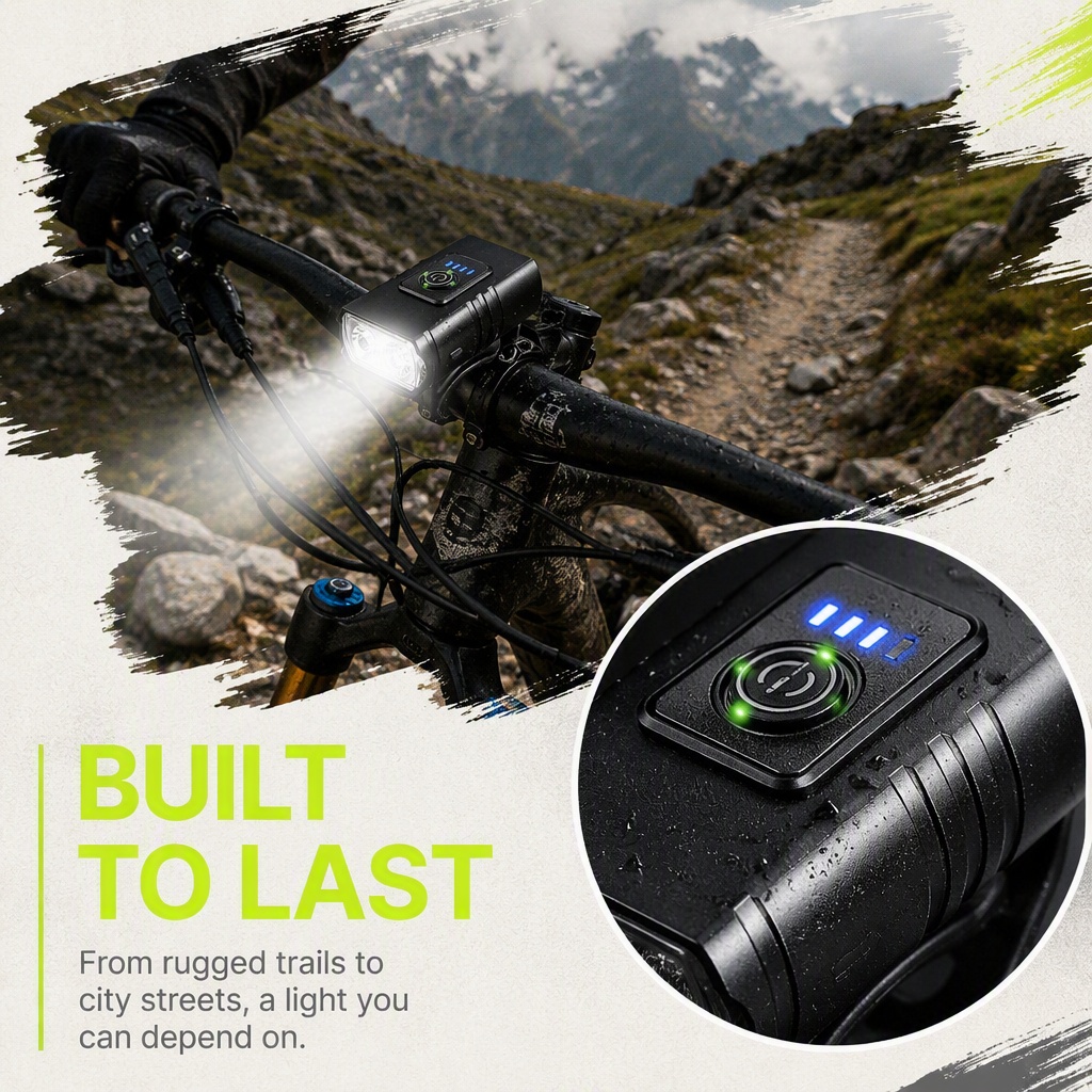 自転車ライト USB充電式 LED自転車ヘッドライト 100 - Rechargeable Bicycle Headlight 1000 Lumen のレビューと価格
