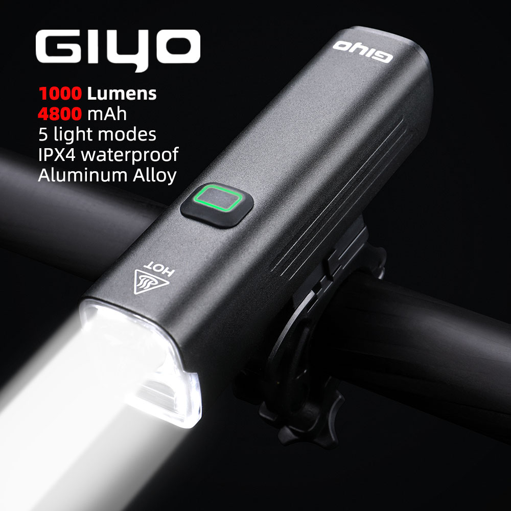 GIYO 1000 ルーメン自転車ライト USB 充電式 4 - Rechargeable Bicycle Headlight 1000 Lumen のレビューと価格