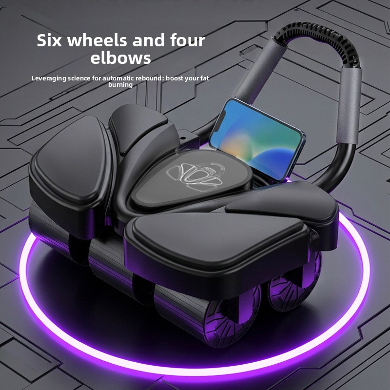 ポータブル6輪デジタルインテリジェントアブローラー肘サポート - Ab Roller Wheel With Elbow Support のレビューと価格