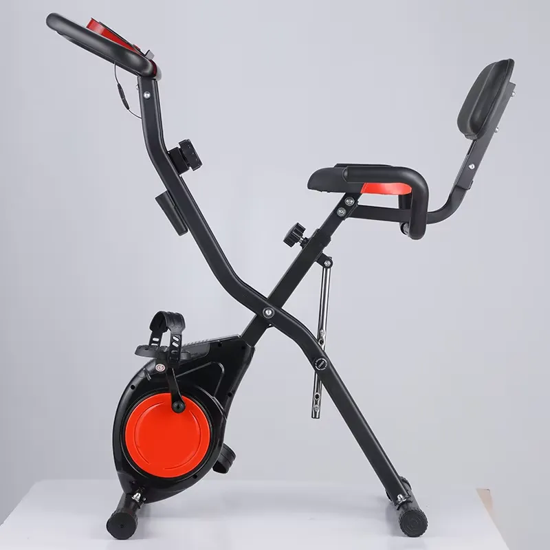 折りたたみ式自転車型フィットネスバイク、背もたれ付き、アーム - Exercise Bike Magnetic Resistance のレビューと価格