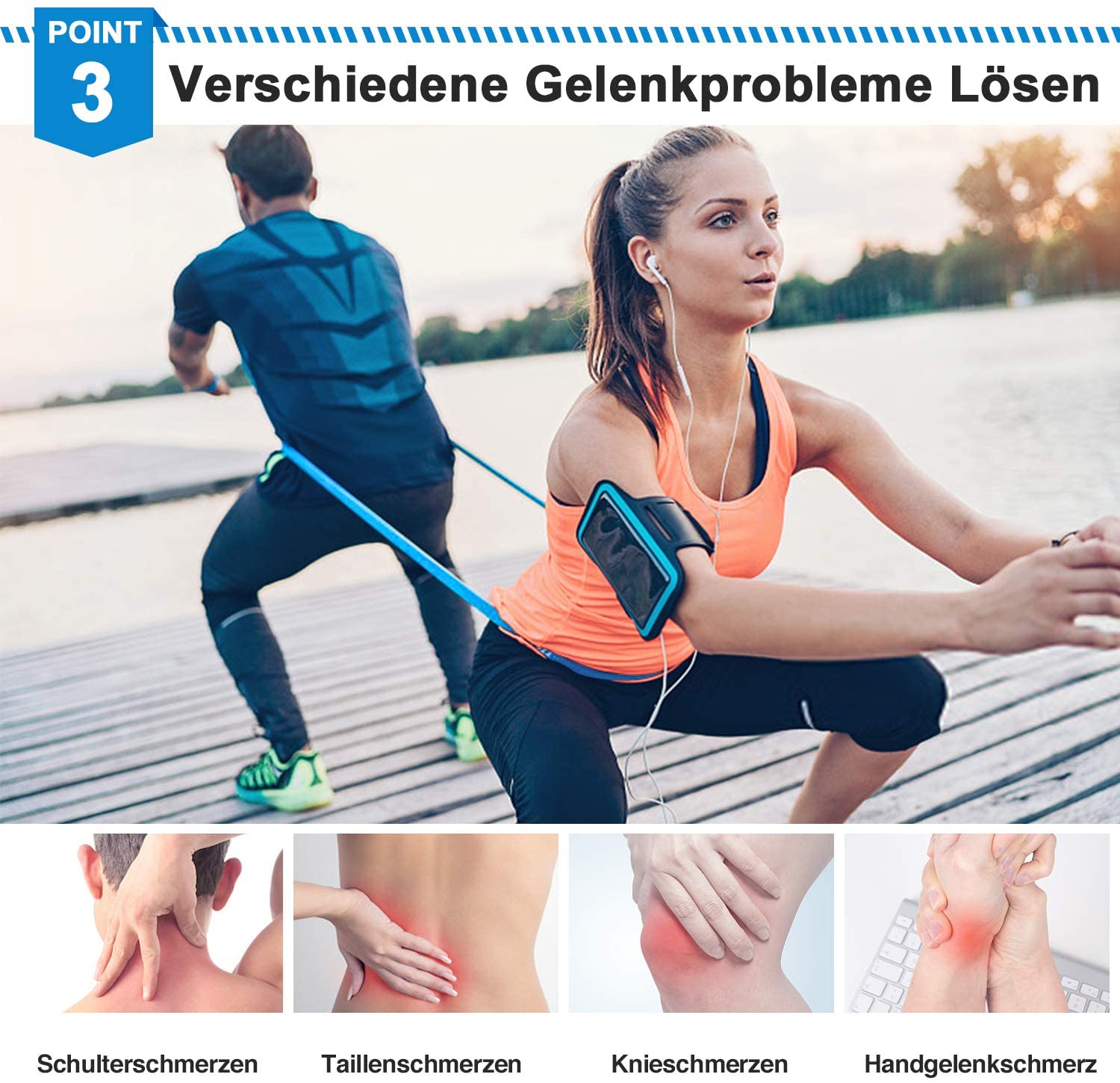 弾性フィットネスバンド 3 個レジスタンスバンド弾性フィット - Pilates Bar Kit With Resistance Bands のレビューと価格